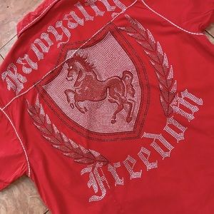 Men's Rawyalty Freedom Red Faded Button Down Shirt